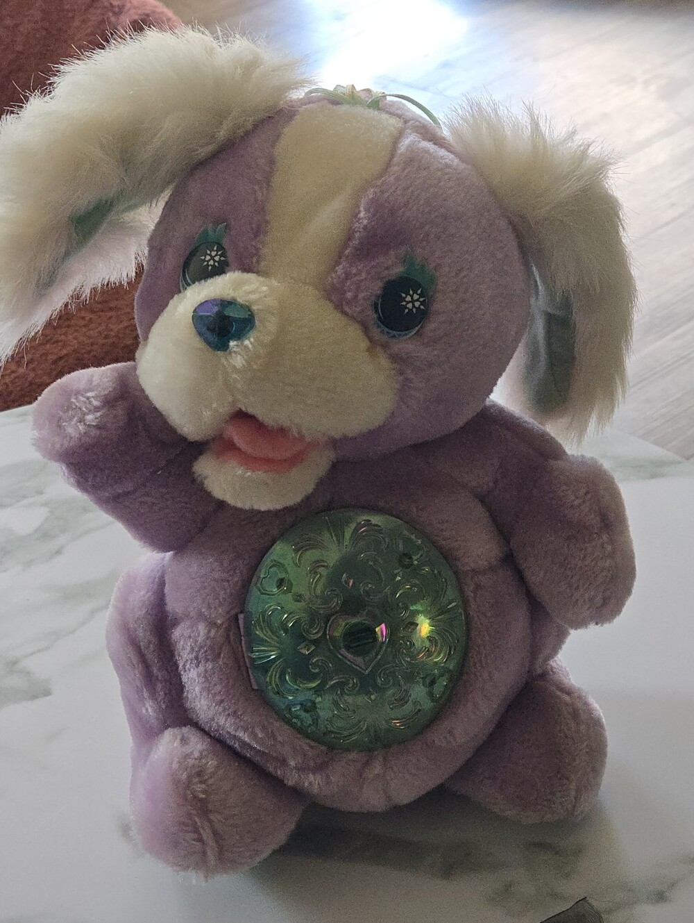 Secret Keepins Sweetheart Pups Plush Dog Vintage 1994 Kenner RARE (Key Replaced)